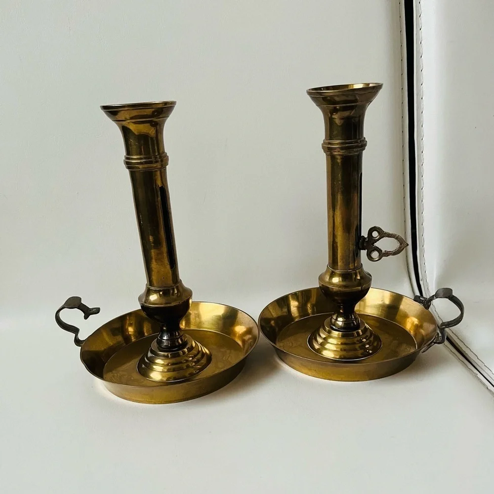 Vintage Brass Candle Holders